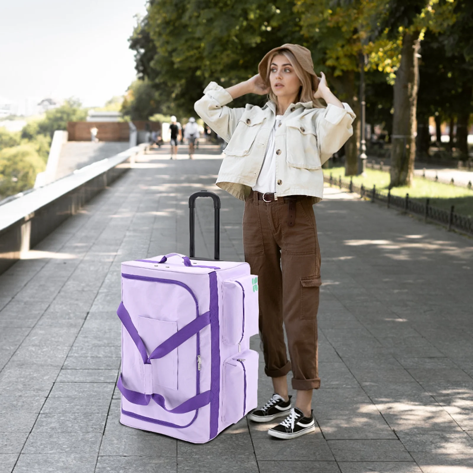 SLSY Dance Bag with Garment Rack - 28" Competition Duffle Bag - Rolling Garment Bag with Wheels - Ideal Costume Suitcase for Dancers Livestreamer Athletes - Large Capacity Enhanced Stability - Curated Treasures Market