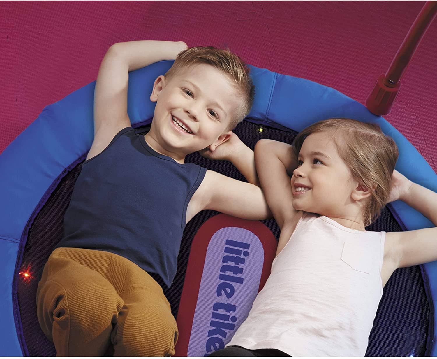 Little Tikes Light-Up 3-Foot Trampoline with Folding Handle for Kids Ages 3 to 6