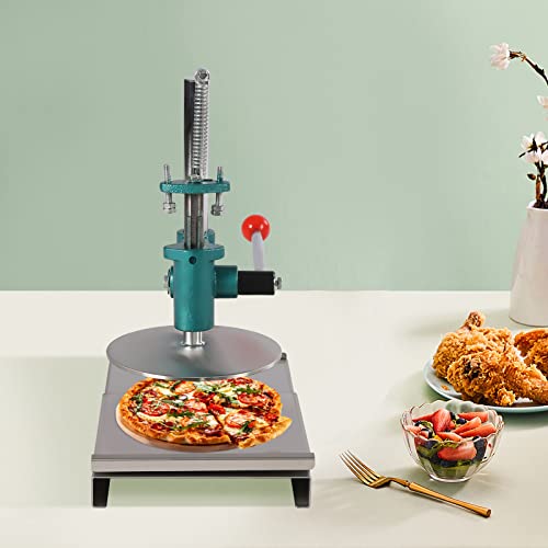 Manual Dough Press Machine Stainless Steel Dough Pizza Presser Large Press Plate Dough Flattening Machine for Pies Pizza Pastry Bread Maker, Home Commercial Use, Thickness Adjustable