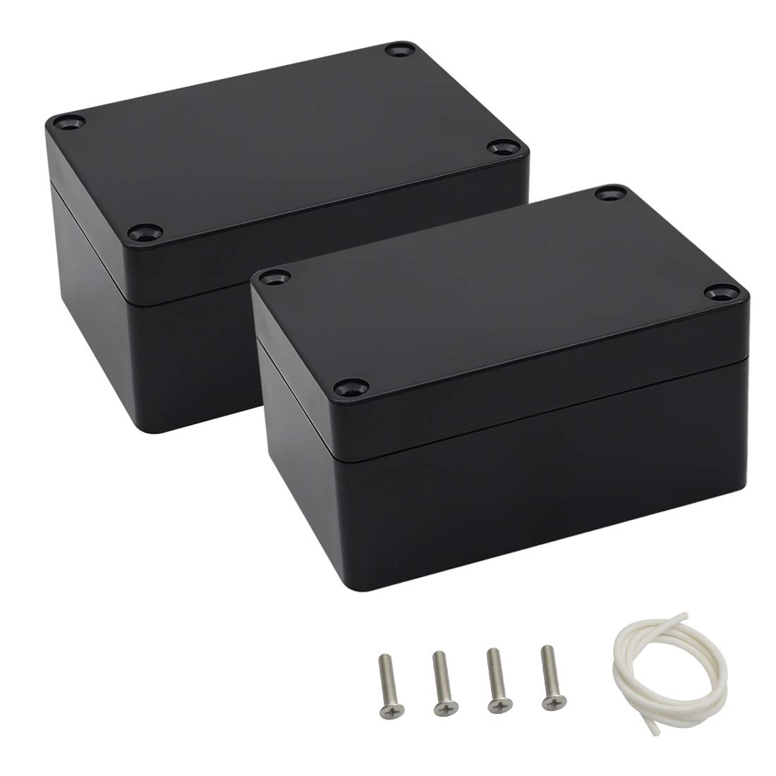 LeMotech ABS Plastic Electrical Project Case Power Junction Box, Project Box Black 10.4" x 7.2" x 3.7" (263 x 182 x 95 mm)(Pack of 1)
