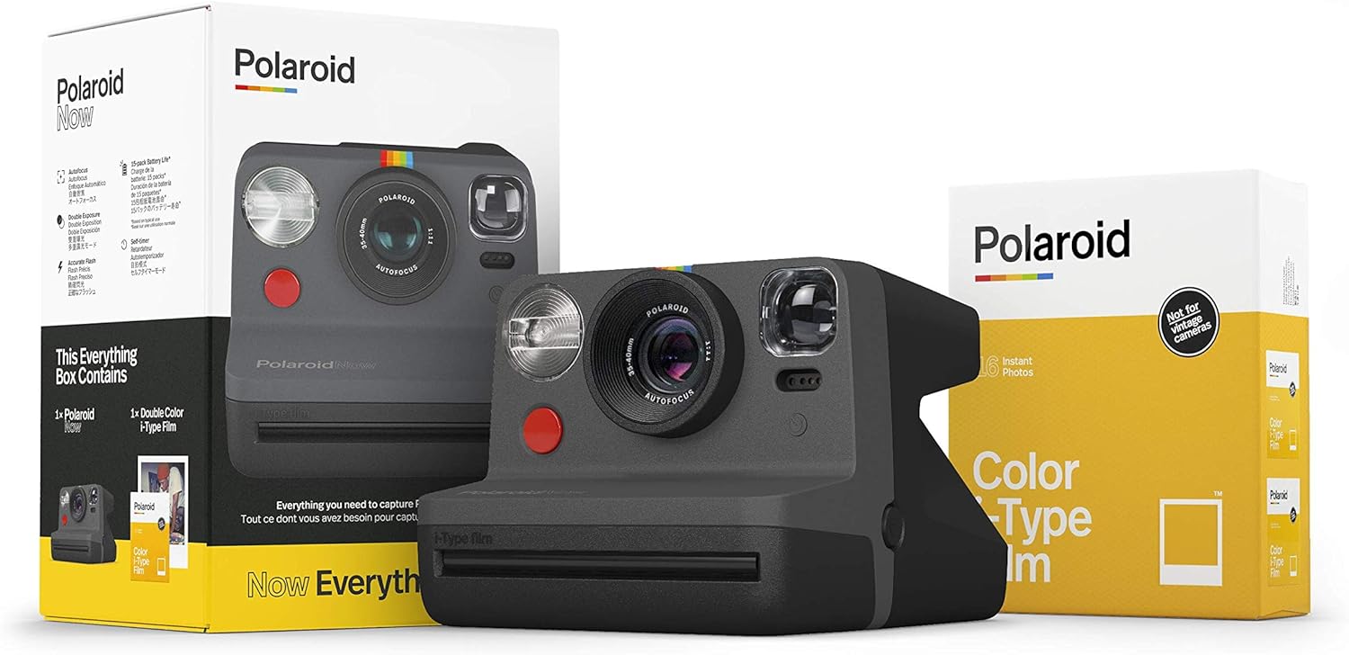 Polaroid Now I-Type Instant Camera - Black & White (9059)