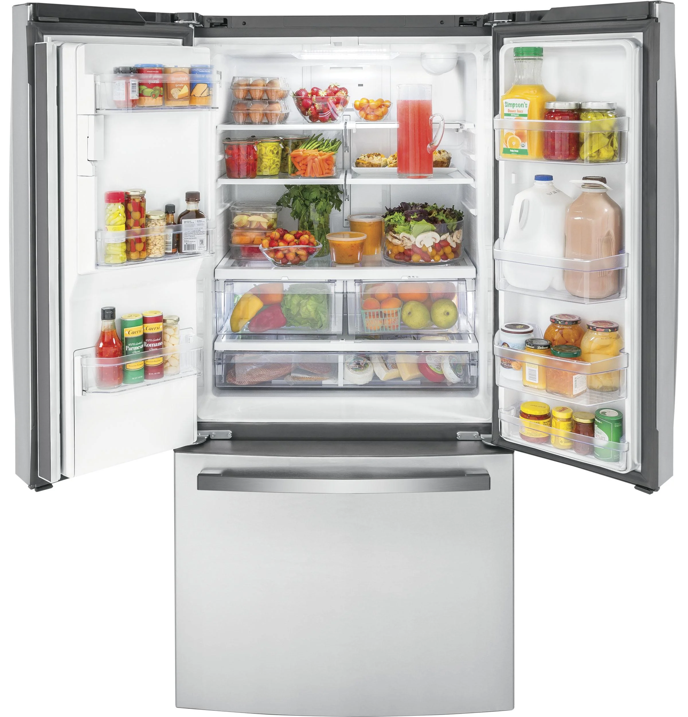 GE APPLIANCES GYE18JYLFS  FRENCH DOOR FREESTANDING REFRIGERATOR Stainless Steel