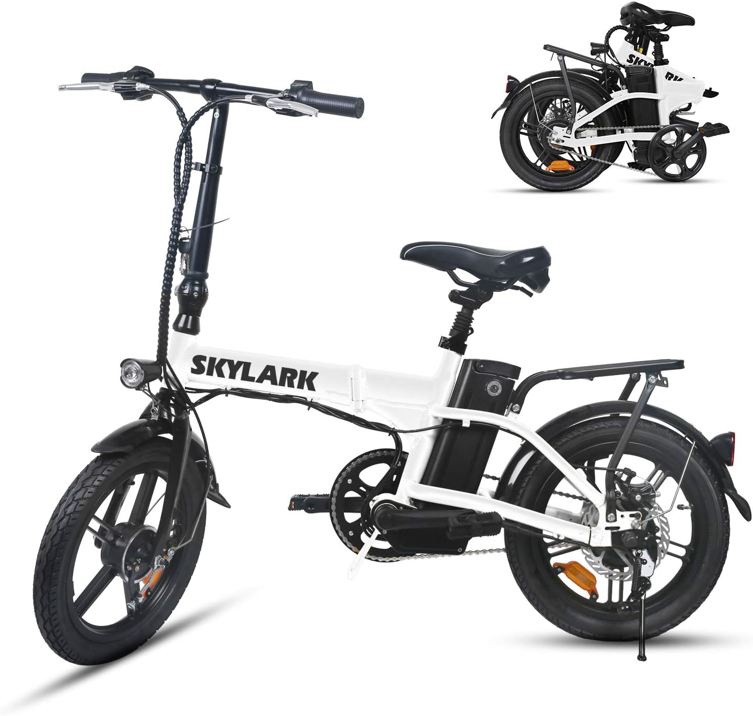 NAKTO Electric Bike Folding Ebike for Adults 350W City Electric Bicycle, Removable 36V 10AH Battery 40Miles Range 20MPH, Portable Commuting Electric Bicycle with Charger 4 Colors ebike