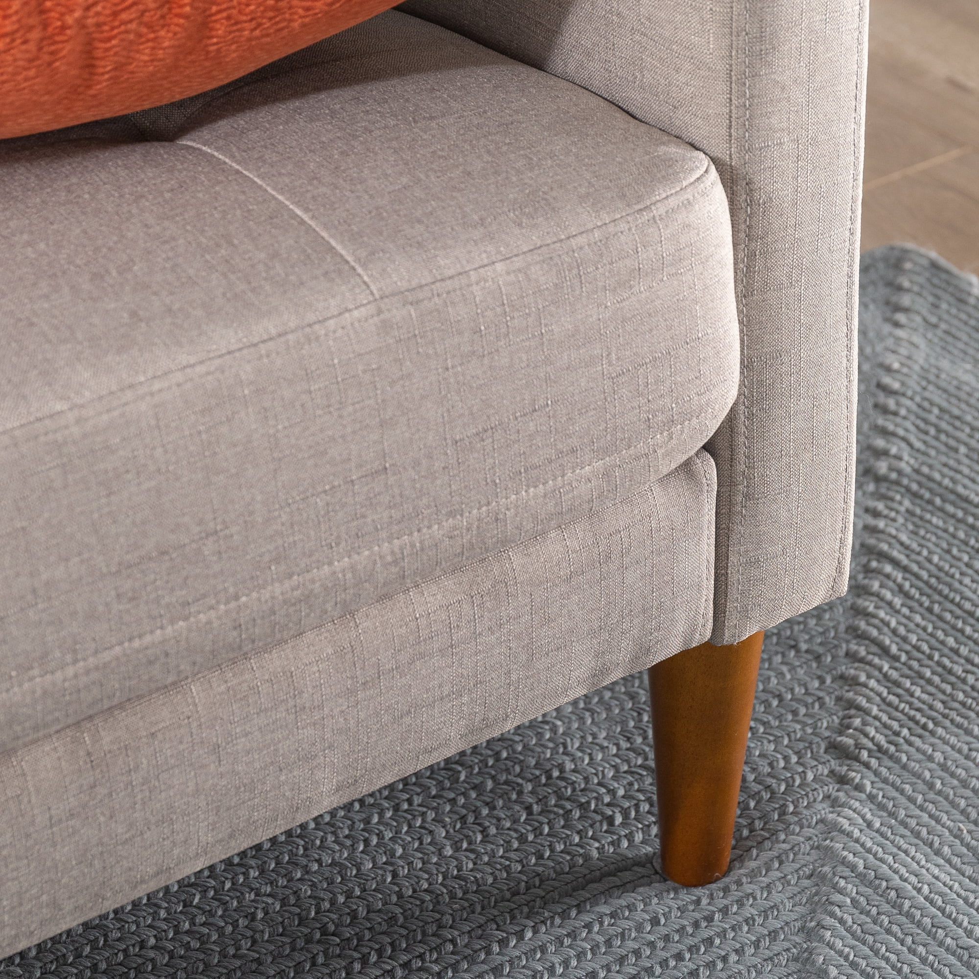 Zinus Pascal Fabric Sofa Couch with USB Ports, Oatmeal