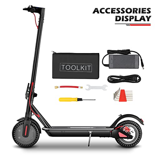 MoNiBloom E-Scooter Electric Kick Scooter w/LED Display and Bluetooth APP, Portable Folding Commuting Scooter for Adults & Teens