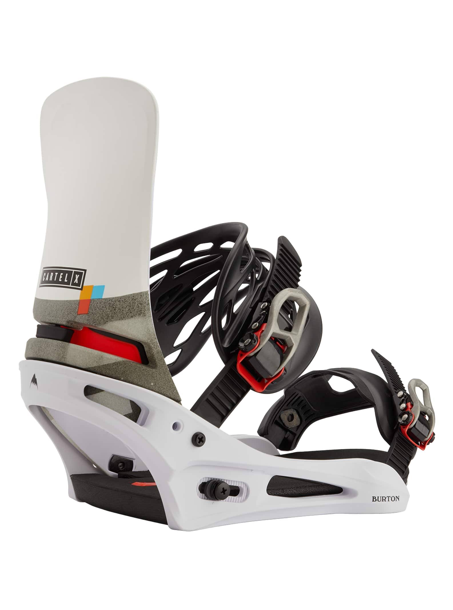 Burton Cartel X Re:Flex Snowboard Binding 2021 White / Black / Multi / Large (US M 11+)