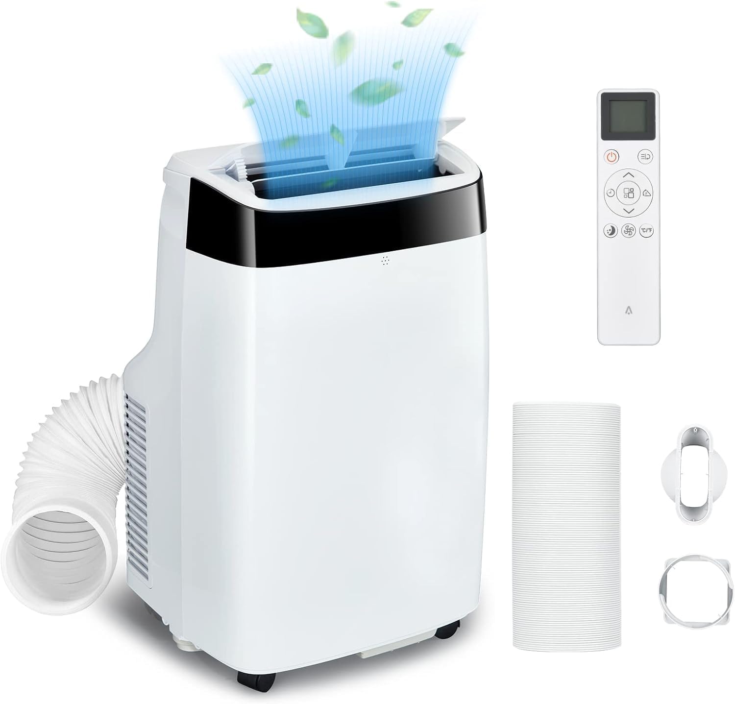 10,000BTU Portable AC, Portable Air Conditioners for Room up to 450 Sq. Ft., 4 Modes Portable AC Unit with Remote Control, Window Installation Kit for Room, Campervan, Office