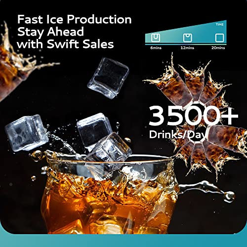 EUHOMY Commercial Ice Maker Machine