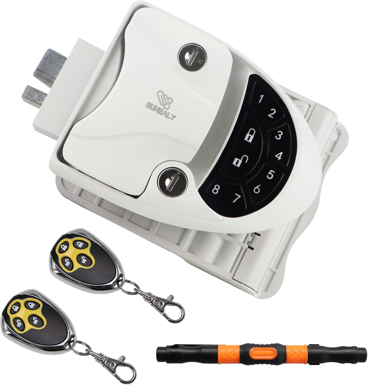 RV Keyless Entry Door Lock 2021 RV Keyless Entry Lock Metal Rv Lock w/2 Fobs and Backlit Keypad/Protective Gasket Screwdriver & 2 Keys for 5th Wheel Bumper Pull Horse Camper /Fit 2.75"x3.75" Lock Hole