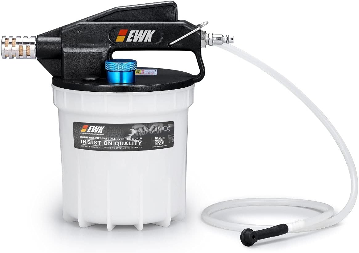 EWK Patented 2L Pneumatic Vacuum Brake Bleeder Fluid Pump with Bleeding Hose