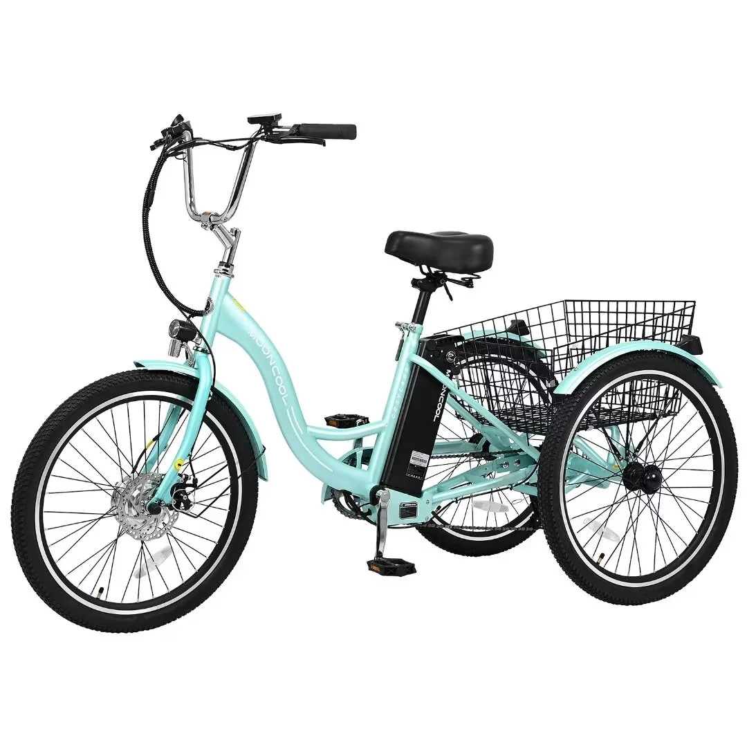 Docred Adult Electric Tricycles 3 Wheel Electric Bike, 24Inch 15.5 mph 500W Electric Trikes，7-Speed & 4 Adjustable Riding Modes Electric Tricycle with 36V Removable Lithium Battery - Curated Treasures Market