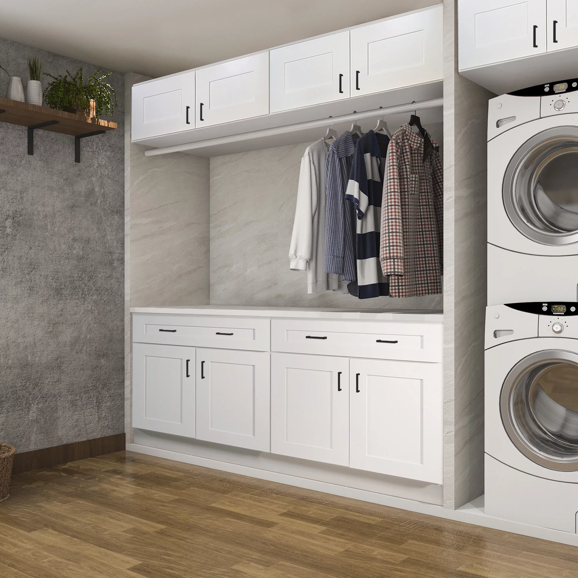 Design House 561407 Brookings Unassembled Shaker Base Kitchen Cabinet 36x34.5x24, White