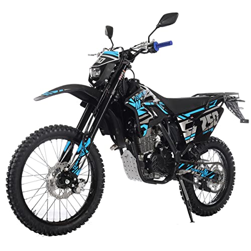 X-PRO Templar M 250cc Dirt Bike with Zongshen Engine 5 Speed Pit Bikes Adult Pitbike, Big 21"/18" Wheels! (Black)