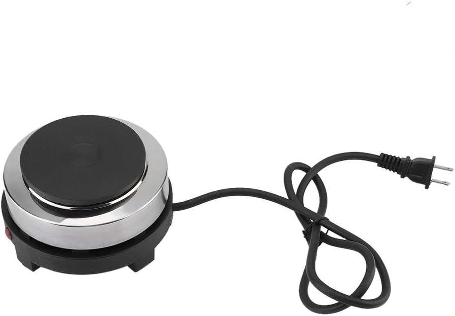 LANTRO JS - Electric Mini Stove Hot Plate, Portable 500W Single Burner Multifunction Home Heater Plate Kitchen Appliance for Milk Water Coffee Heating, Camping RV and Hot Pot (US Plug 110V) Pack of 2