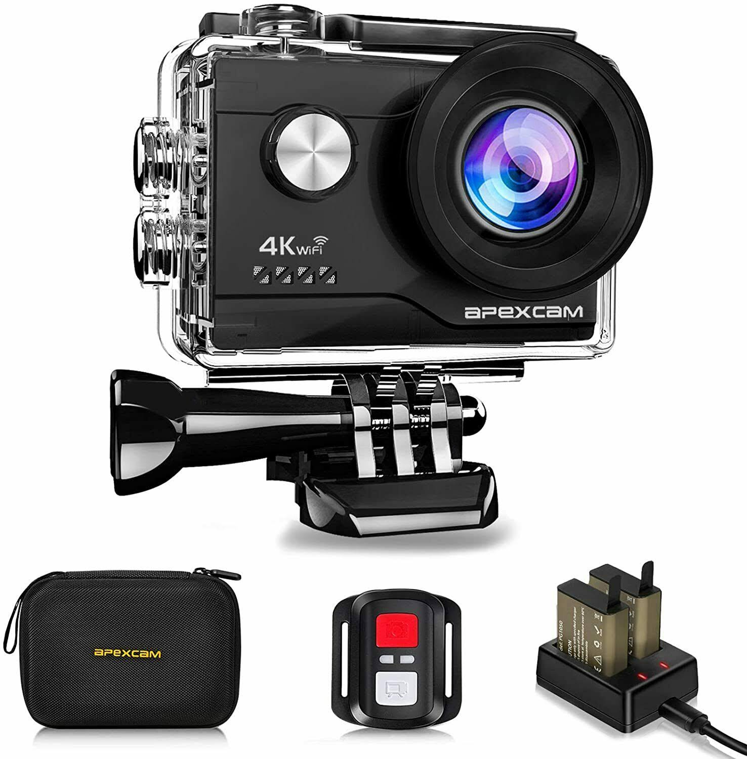 4K Action Camera 20MP Underwater Waterproof 40M 170°Wide-Angle WiFi.