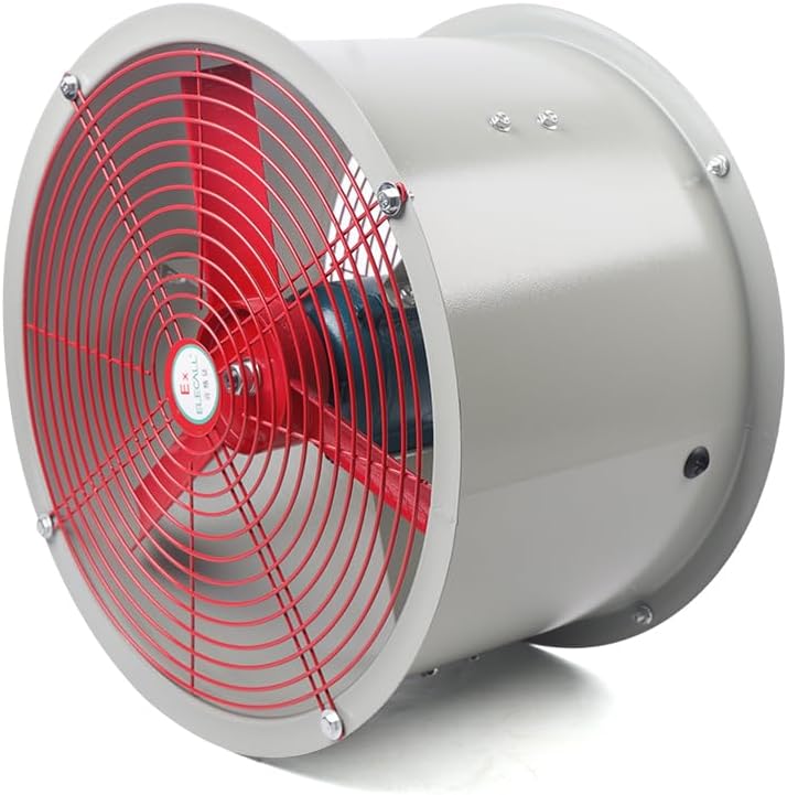 Explosion Proof Fan, 16" Explosion-proof Axial Exhaust Fan, 370W Spray Booth Paint Fumes Exhaust Fan, 1450RPM High Velocity Extractor Fan Blower, for Factories Warehouse Kitchen Workshop