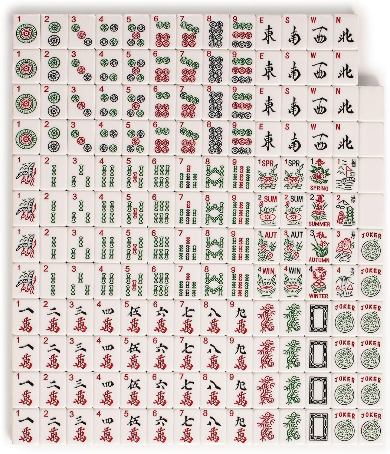 Yellow Mountain Imports Set of 166 American Mahjong Tiles - Peony