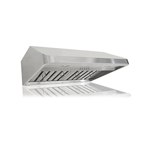 KOBE Range Hoods Brillia Under Cabinet Range Hood 680 CFM Stainless Steel with LED Lights