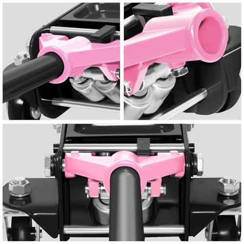 DNA MOTORING Floor Jack 3 Ton (6000 lbs) Capacity, Fast Lift Service Jack Low Profile Steel Heavy Duty Hydraulic Car Jack, Lifting Range 3"-20", Black, TOOLS-00475-BK