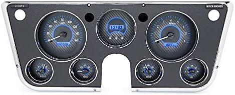 Dakota Digital 1967-73 Chevy Truck VHX System, Carbon Fiber Face - Blue Display