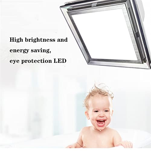 HASMI Exhaust Fan Integrated Ceiling Led Lighting Ventilating Fan, 2-in-1 Silent Exhaust Fan with Light, 30×30cm Ceiling Ventilating Fan for Bathroom Kitchen Ventilation Fan