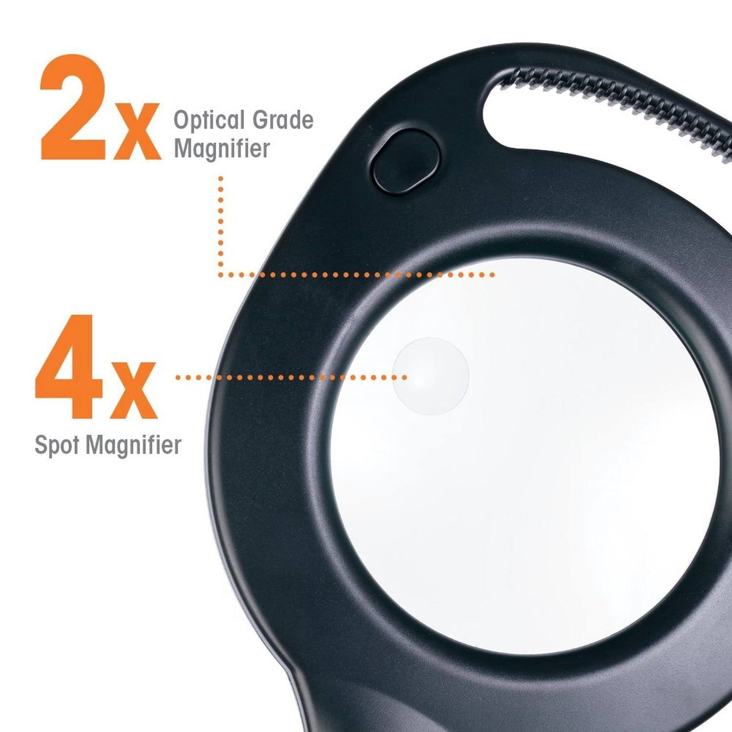 OttLite 2-in-1 LED Magnifier Floor and Table Light - Black