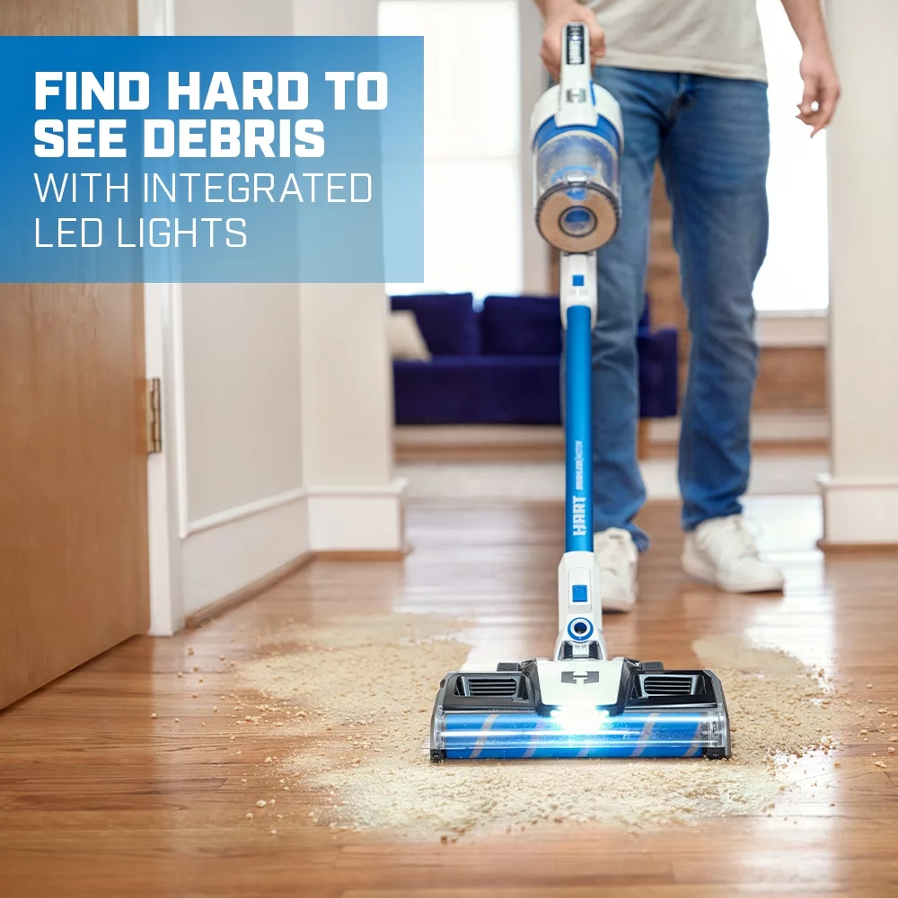 HART 20-Volt Dual Brushroll Stick Vacuum Kit, (1) 4.0 Ah Lithium-Ion Battery