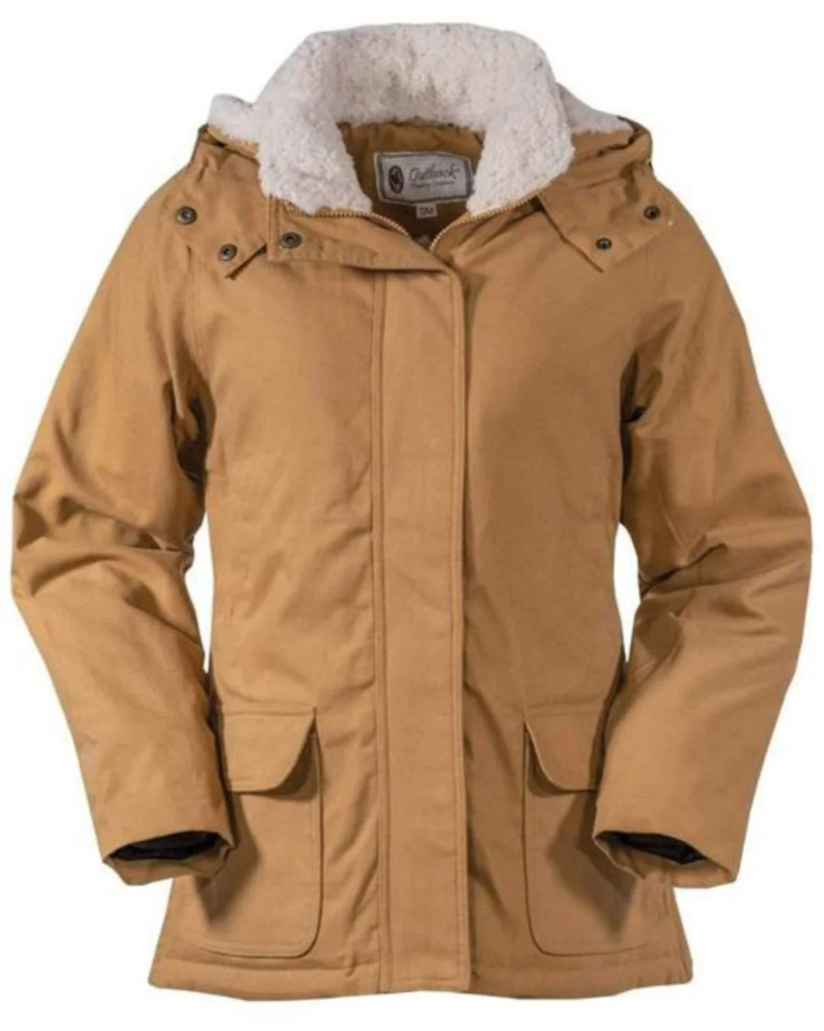Outback Trading Co Women's Canvas Juniper Fleece Hooded Jacket Tan 3X  US