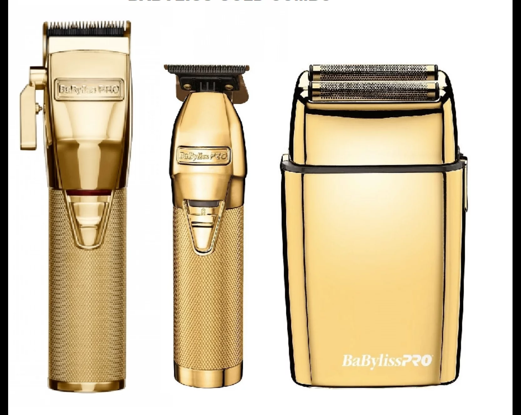 BaByliss PRO COMBO CLIPPER FX870G, SHAVER FXFS2G, TRIMMER FX787G GOLD - Curated Treasures Market