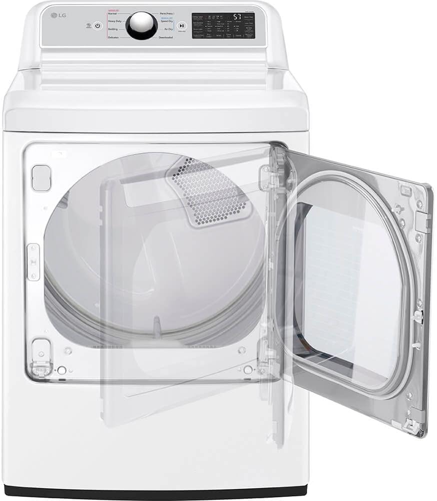 LG DLE7400W 7.3 Cu. Ft. Rear Control White Dryer with EasyLoad Door