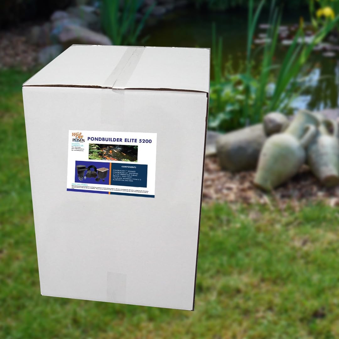 HALF OFF PONDS PondBuilder Elite 5200 Complete Water Garden and Pond Kit with 20 Foot x 25 Foot EPDM Liner - LP2