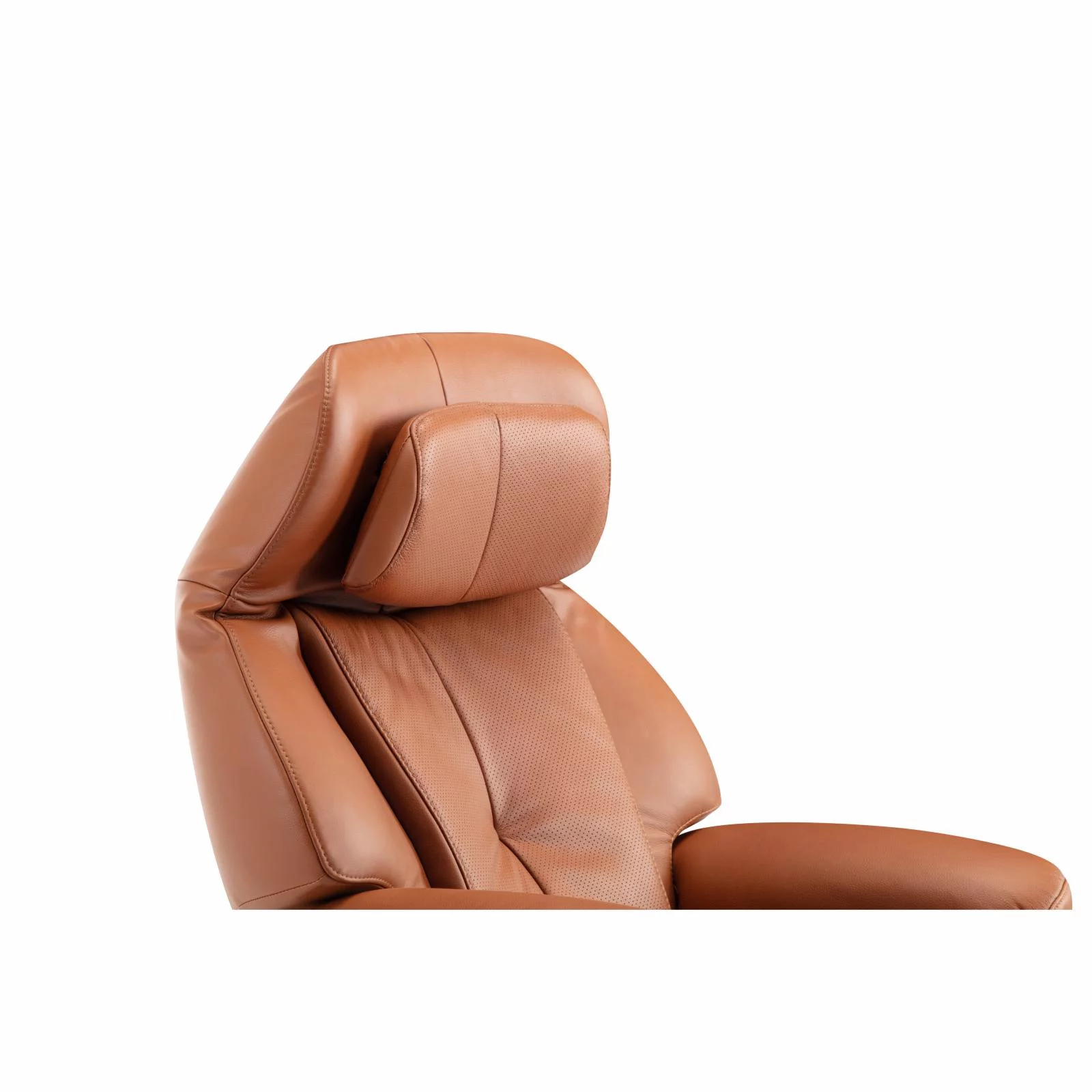 Barcalounger Marjon Leather Pedestal Recliner with Ottoman