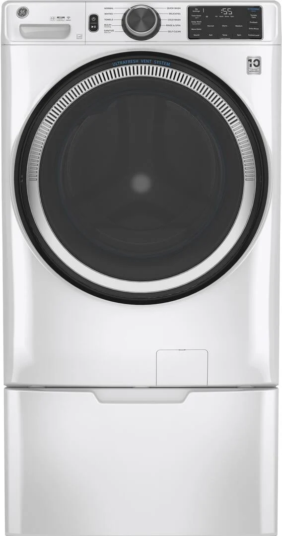 GE GFW550S 28 Wide 4.8 Cu Ft. Front Loading Washing Machines Washer - White