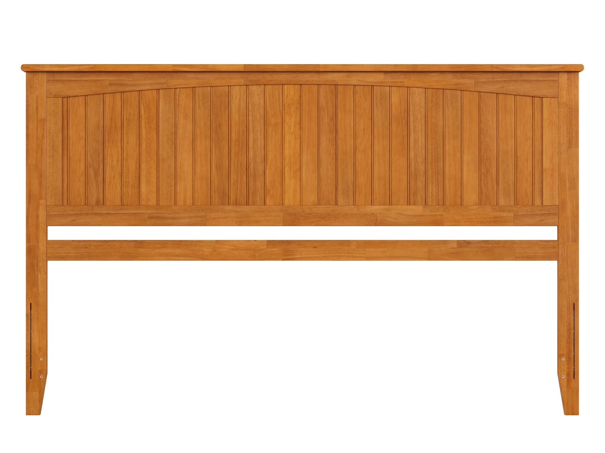 AFI Nantucket King Solid Wood Panel Headboard with Attachable Charger, Light Toffee