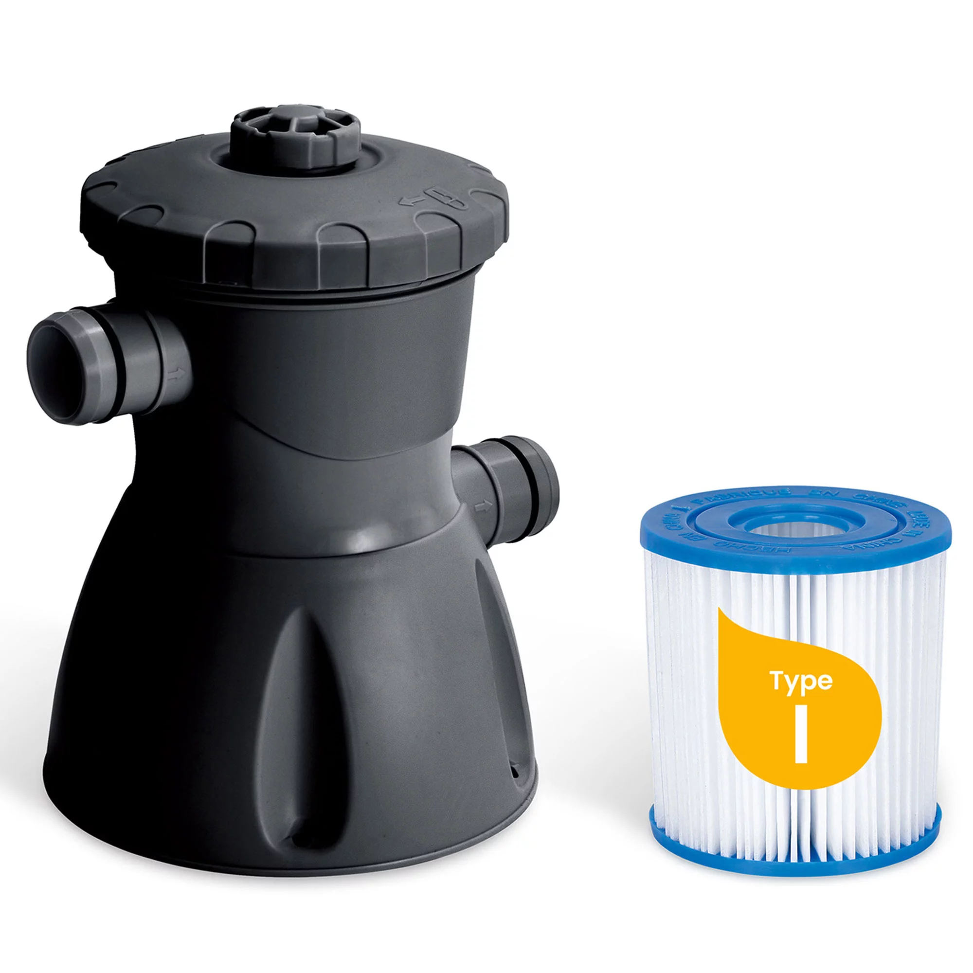 Funsicle 10ft x 30in Round QuickSet Designer Above Ground Pool, Dark Herringbone with Cartridge Filter Pump, Age 6 & up