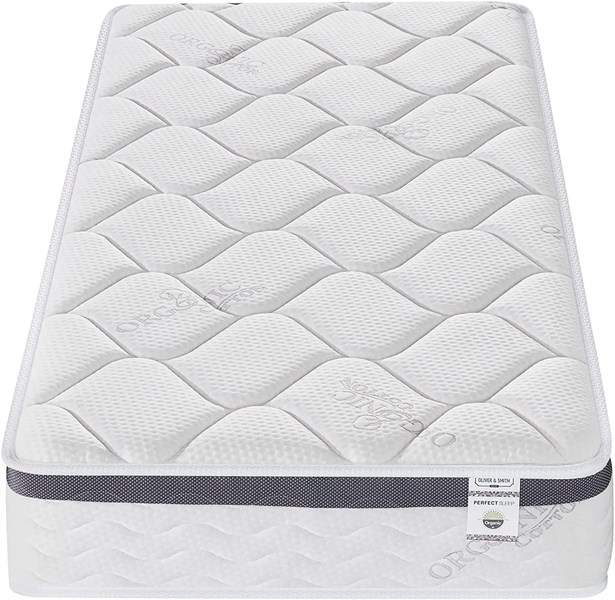 Twin Size Mattress - 10 Inch Cool Memory Foam & Spring Hybrid Mattress - Euro Top - Medium Firm - Oliver & Smith