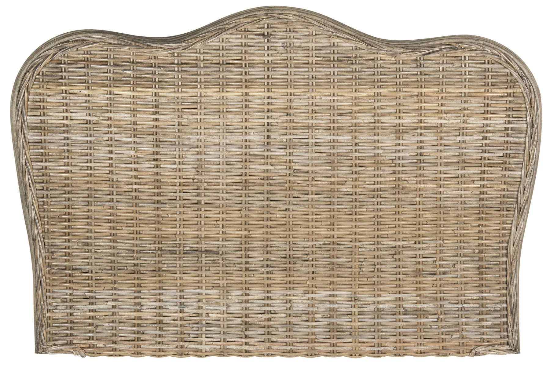 SAFAVIEH Imelda Coastal Rustic Rattan Headboard, Twin, Grey