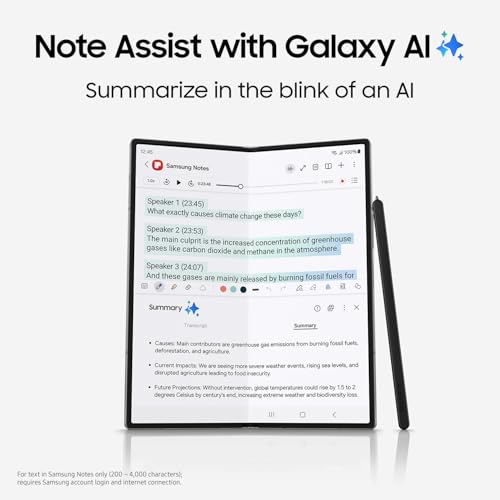Samsung Galaxy Z Fold 6, 512GB Unlocked Android Smartphone, Circle to Search, Hands-Free Interpreter, AI Photo Edits, Foldable Display for Multitasking, 2024, US 1 Yr Warranty, Silver Shadow