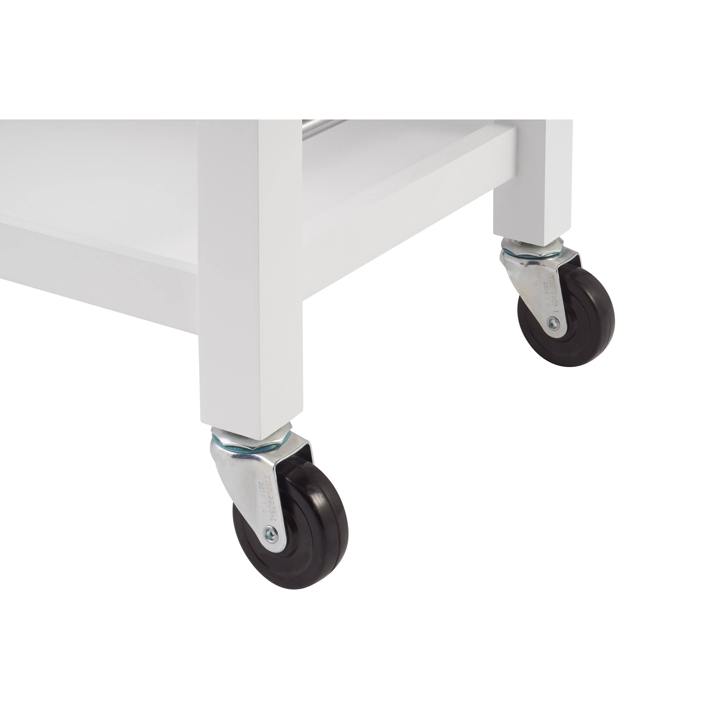 Trinity Wood Kitchen Cart - White