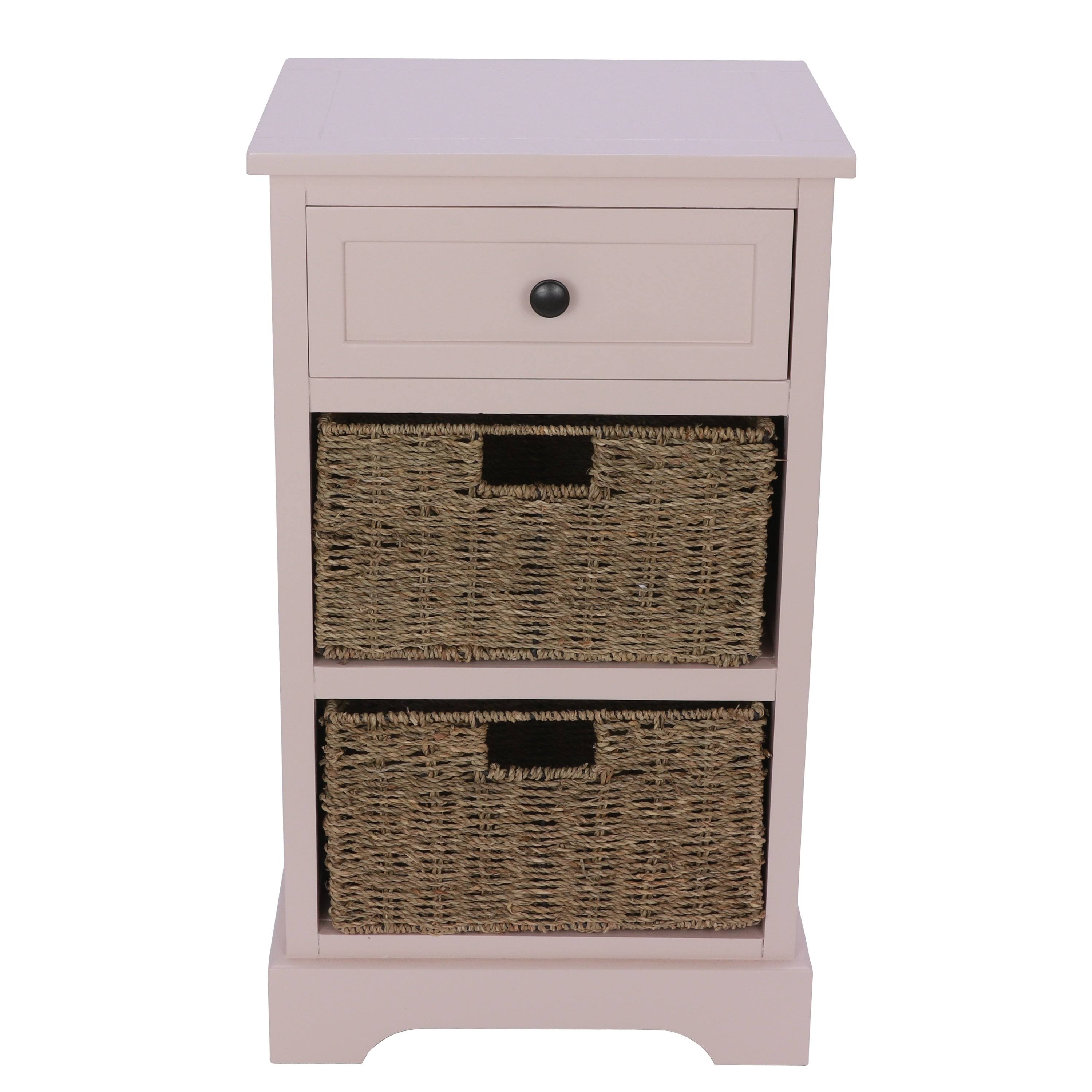 The Gray Barn Tudor Rose 1-Drawer 2-Basket Accent Chest - Rosie Mae