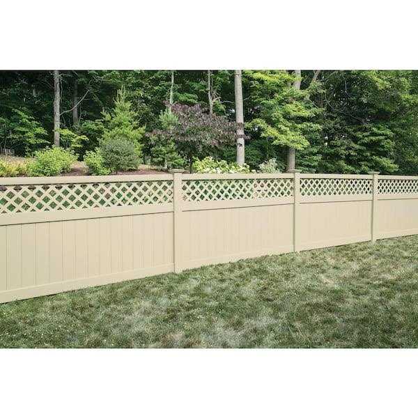 Barrette Outdoor Living Veranda H x 8 ft. W White Vinyl Anderson Privacy Fence Panel Kit - Shop Hardware Tools Online Store