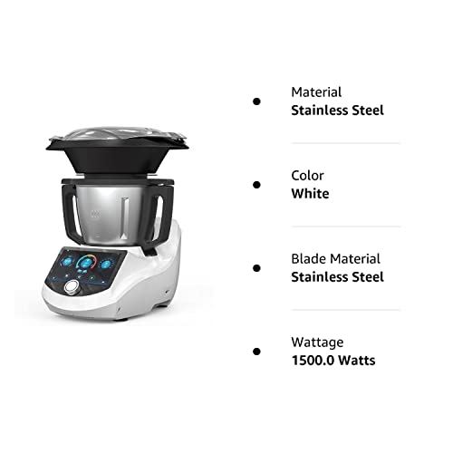 ChefRobot Kitchen Food Processor Robot Smart All-In-One Cooker,Chopper,Steamer,Juicer,Blender,Boil,Knead,Weigh, Multi-Functional Self-Cleaning with Guided Recipes,WiFi Built-In,App Control