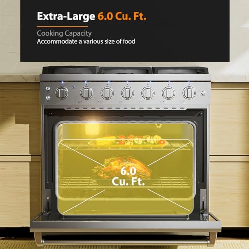Empava 30" Slide-In Freestanding Gas Range with 5 Sealed Burners