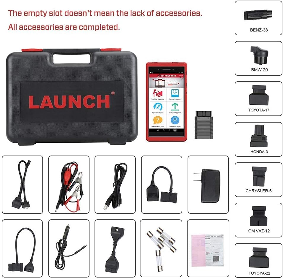 2022 Model LAUNCH X431 PROS Mini 3.0 (Same Function as X431 V+) Bi-directional Scan Tool OE-Level Full System Automotive Diagnostic Scanner 31+ Service ECU Coding Oil Reset ABS Bleeding, Free Update