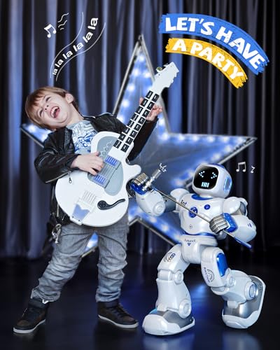 Ruko 1088 Smart Robots for Kids, Large Programmable Interactive RC Robot with Voice Control, APP Control, Boys & Girls, Blue & Pink