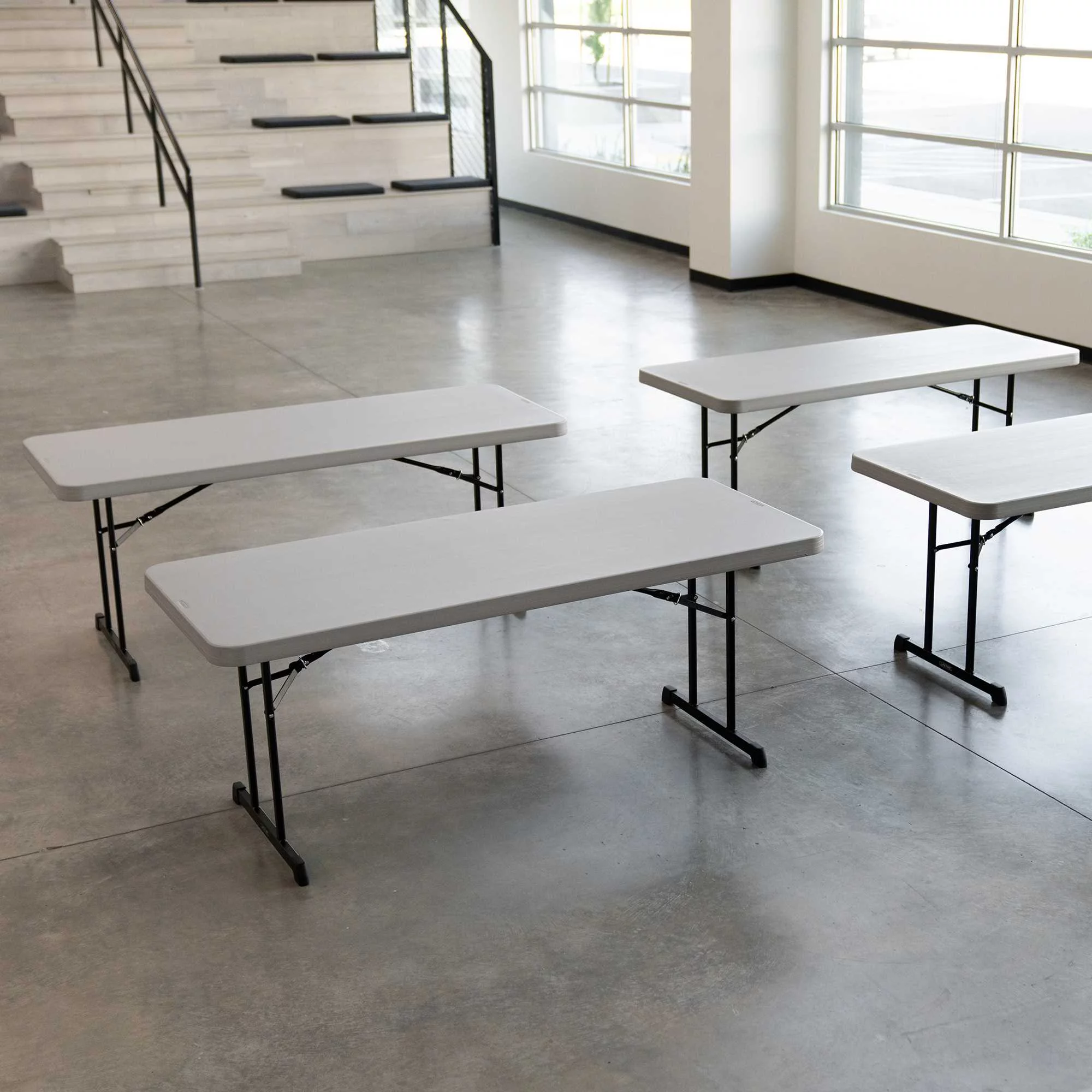 Lifetime 6 Foot Rectangle Folding Table, Indoor/Outdoor Professional, Putty (80126)