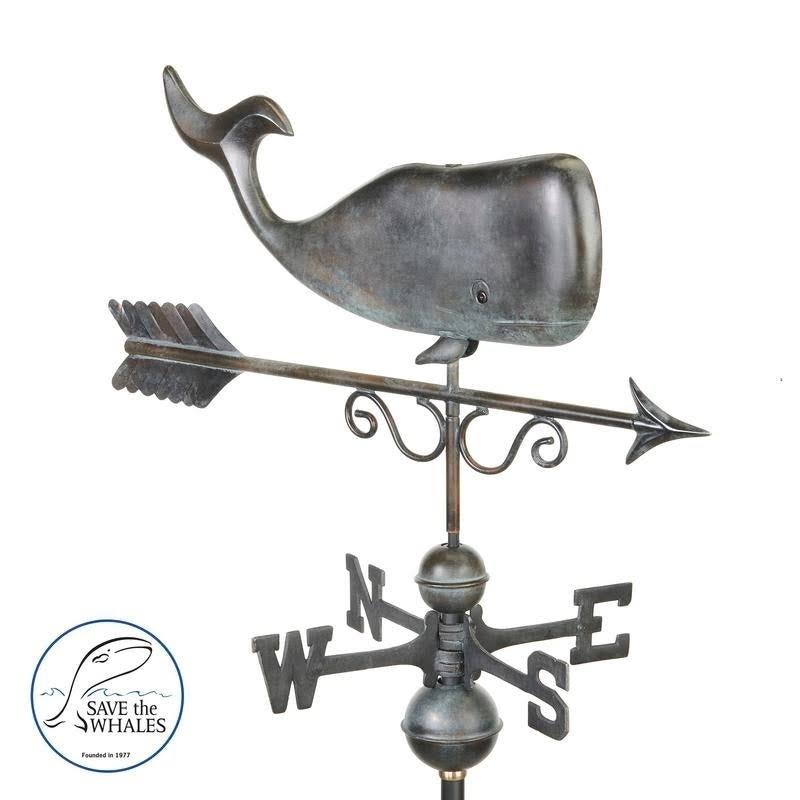 Good Directions Pure Copper Save The Whales Weathervane