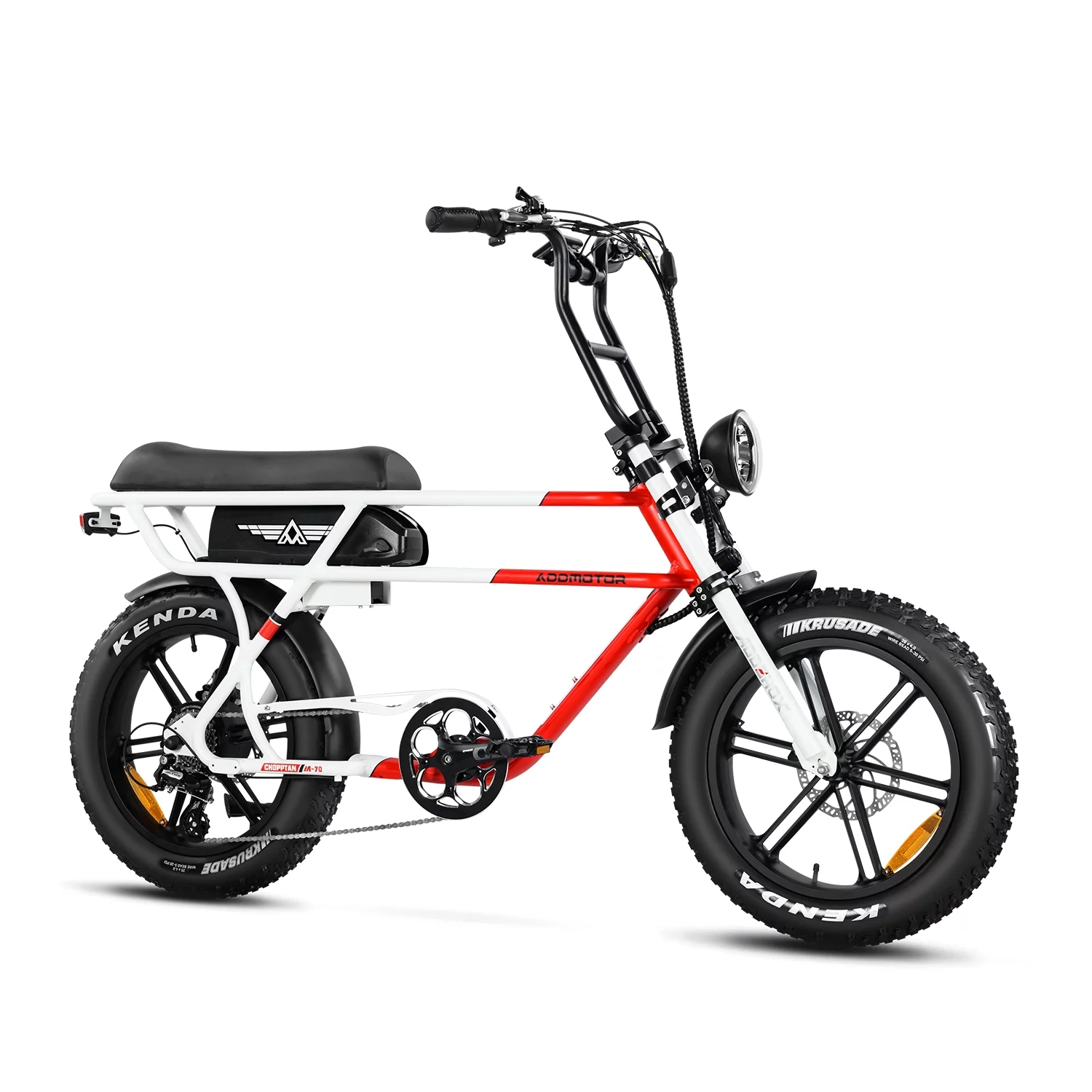 Addmotor Electric Bike for Adult 750W 20" Electric Moped Style Bike, 20AH 48V Electric Bicycle Fat Tire Electric Beach Cruiser, M-70