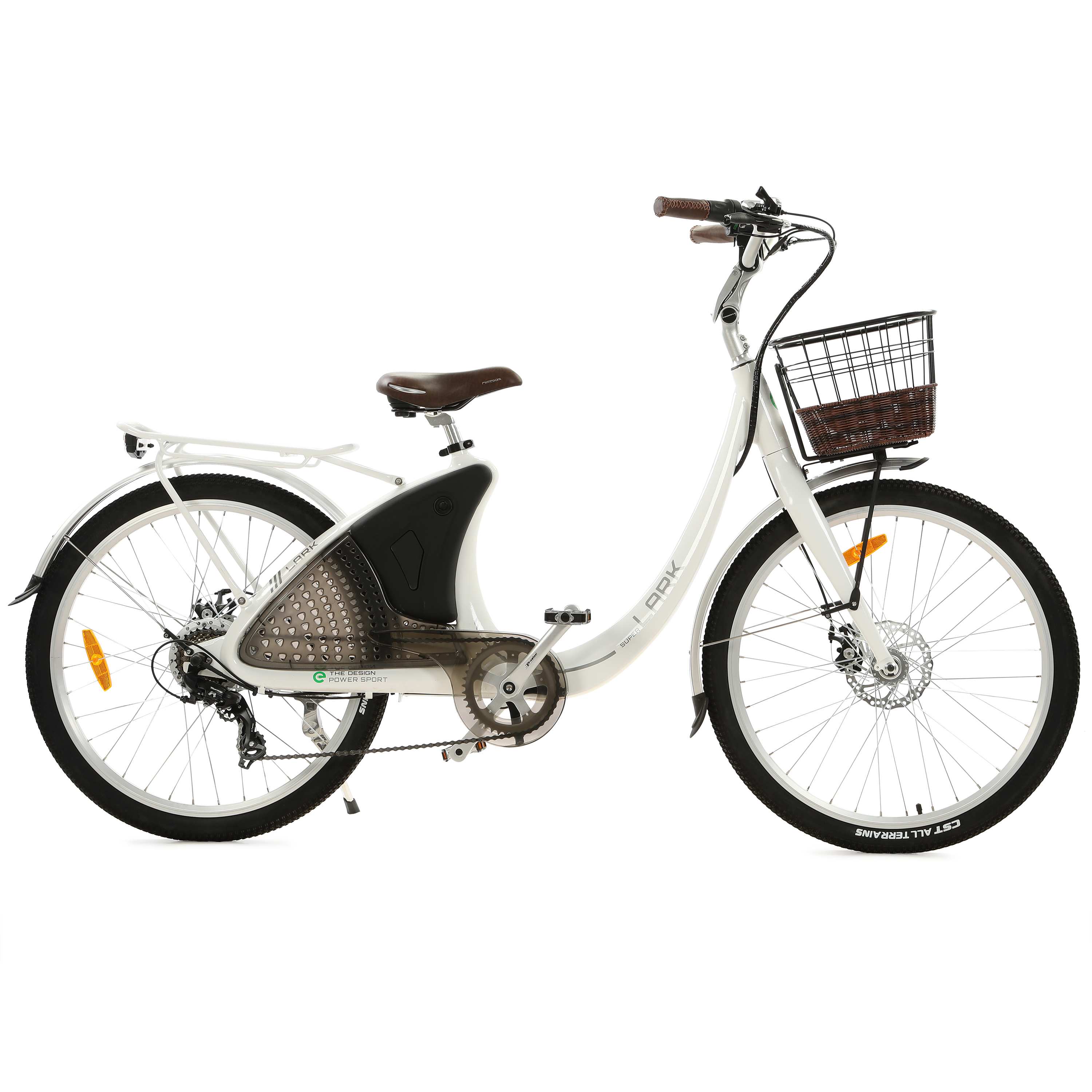ECOTRIC Electric Bike EBike 26" 36V 10AH Bicycle Li-ion Battery City Moped 500W Women Girls USB Port Bike Shimaro Motor Throttle & Pedal Assist With Basket and rear rack For Adults