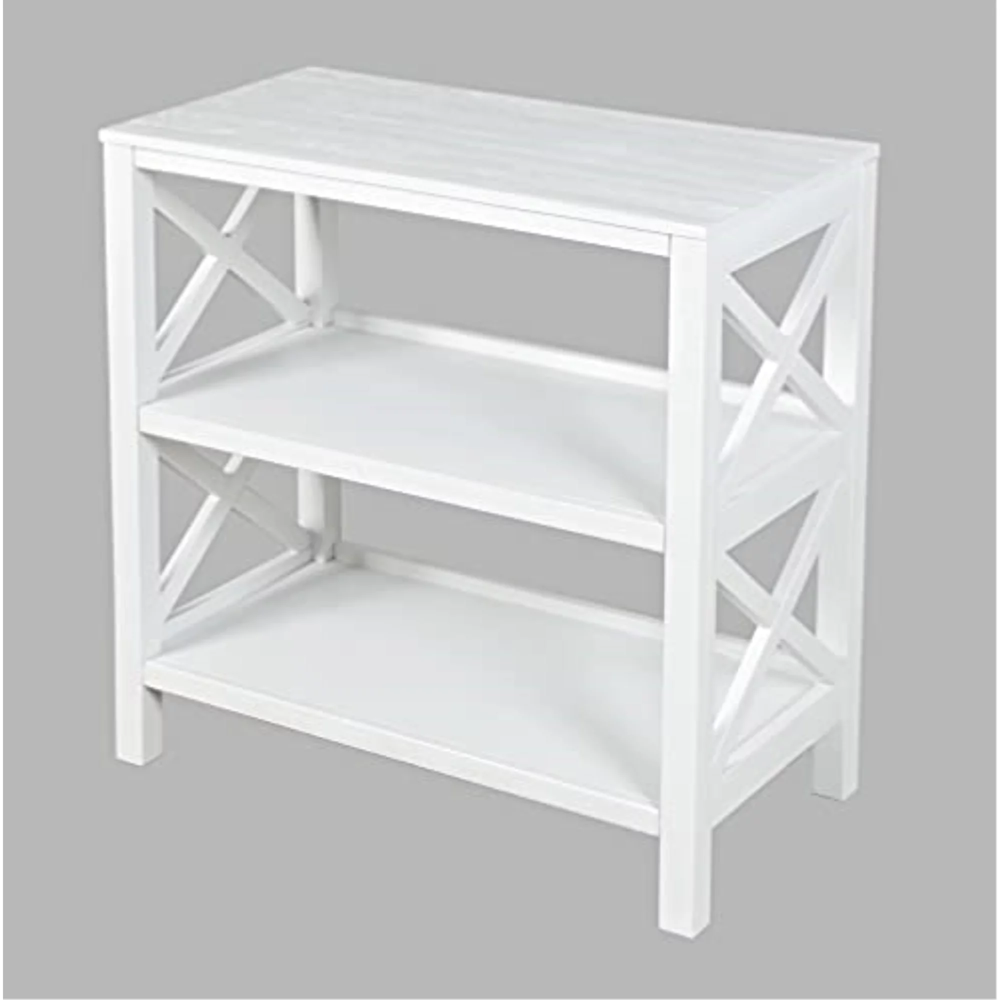 Jofran Bridgehampton X-Side Rustic Solid Wood Bookcase